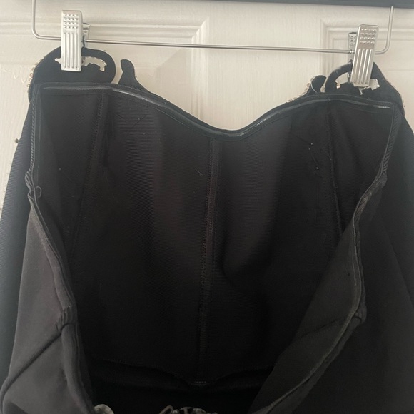 Oscars Lady Embellished Maxi Dress - Black- Fashionova 3XL- SIlver Rose Detail - Picture 7 of 8